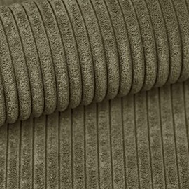 Heko Panels Murano Upholstery Fabric Corduroy Look Fabric Sold by the Metre Fabric for Sewing Upholstery Fabric Abrasion Resistance 35000 Cycles 100 x 142 cm Olive Green
