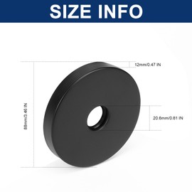 NearMoon Shower Arm Flange, Stainless Steel Replacement Escutcheon Cover Plate for Universal Standard ShowerHead Arm (3.5 Inch, Chrome Finish)