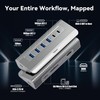 TRENFI Aluminum USB C Hub with Detachable Cable | USB