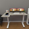 bilbil 59 Inches L-Shaped Height Adjustable Electric Standing Desk, Sit