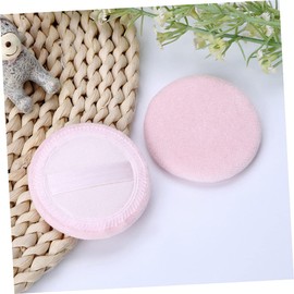 TOVINANNA Set of 10 Round Makeup Powder Puff Sponges with Ribbon Soft and Durable Ideal for Foundation Blending Random Color