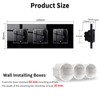 JIMEIDA 3 Socket Glass Flush-Mounted Black 16 Amp Sockets with
