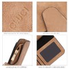 CLUCI Women Wallet Leather RFID Trifold Large, Camel, Large, Classic