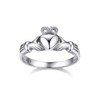 Bestyle Claddagh Rings for Women Hypoallergenic Silver Band Ring, Irish