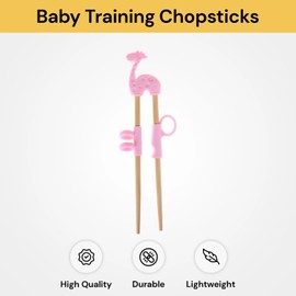 EZONEDEAL Training Chopsticks, Kids Children Chopsticks Reusable Bamboo Easy to Use Chopsticks Helper Learner Chopsticks Right or Left Handed for Beginners Kids and Adults (PINK)