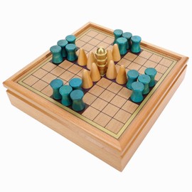 WE Games King's Table Wooden Games, Tablut Viking Strategy Games, Board Games for Adults and Family, Beautiful Home Decor, Wooden Board Games for Living Room Decor, Quality Birthday Gifts Museum Game