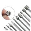 CHILDWEET Rotary Burr Drill Bits Set 10 Pcs High-Speed Steel