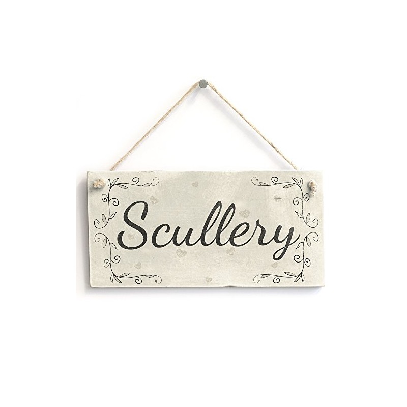 Scullery Handmade French Country Decor Wood Sign/Plaque for Kitchen/Utility