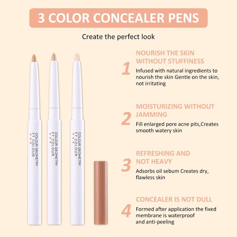 Concealer Pen, High Coverage Concealer, Concealer Pen Against Dark Circles,