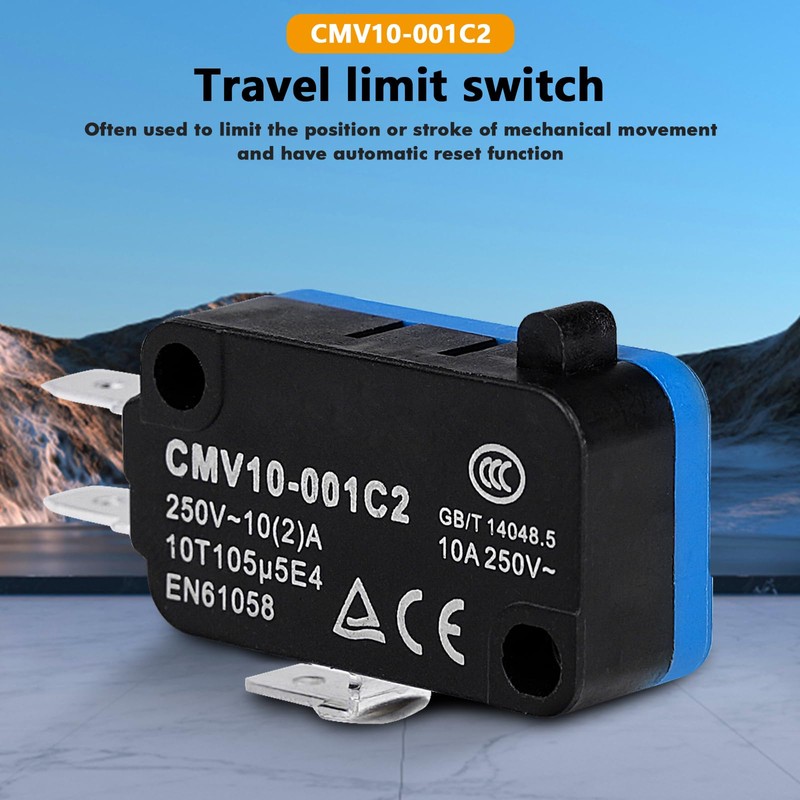 DewinLVD 10 x Micro Switch Travel Limit Switch Self-Reset 3-pin