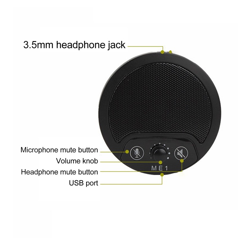 USB Conference Microphone Professional 360 Degree Omnidirectional Plug and Play
