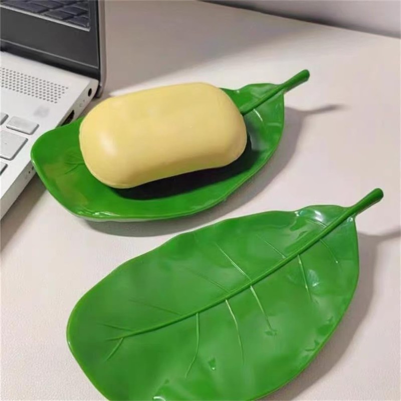 WELANGBN 1Pcs Creative Simulated Leaf Soap Box - Bathroom Soap