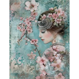 Japanese Sakura Rice Paper 8" x 10.1" - Decoupage Scrapbook Cards Crafts