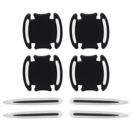 TUCKBOLD Car Door Handle Cup Protector Anti-Scratches Door Handle Scratches Protective Films Black,White 1 Set 3.14"x3.34" Resin