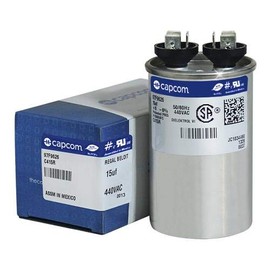 Aerovox Z23S4415M - 15 uF MFD x 440 VAC Genteq Replacement Capacitor Round # C415R / 97F9626