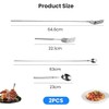 BRIOTA 2 Pcs Extendable Fork and Spoon, Telescopic Stainless Steel