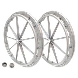 Wheelchair rear wheel replacement 24x1"wheel,Rear Wheel Assembly for 16-18-20 Inch Wheelchairs, Replacement parts, With Bearings and Hand Rim, axle hole 7/16"(11MM),STDS3J2424,STDS3J2400(1Pr,Black)