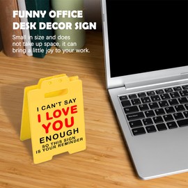 Mqclysg Funny Cute Small Desk Sign I Love You Boyfriend Girlfriend Gifts Couple Spouses Birthday Christmas Valentine's Day Gifts 3.9x6.3 Inch
