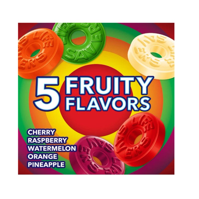 LIFE SAVERS Hard Candy Bag 5 Flavors, Hard Candy Individually