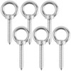 Supkiir 6Pcs 4Inch Heavy Duty Screw Eyes Hooks, M10 Self