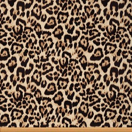 Feelyou Cheetah Upholstery Fabric for Chairs, Leopard Print Wild Animal Printed Fabric by The Yard, Animal Print Safari Decorative Fabric for Upholstery and Home DIY Projects, 1 Yard,Brown Black