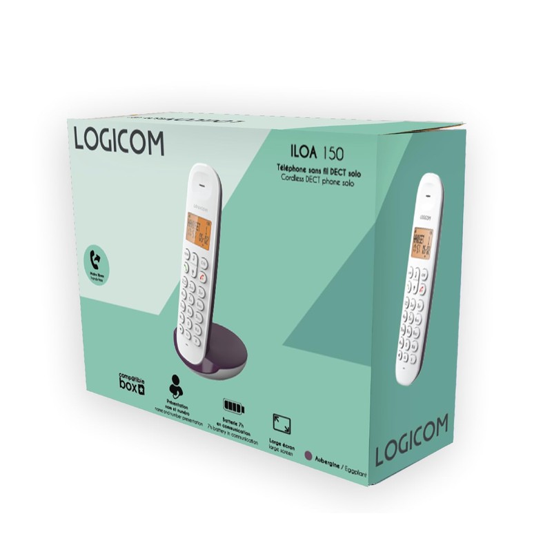 Logicom ILOA 150 Cordless Landline Telephone without Answering Machine -