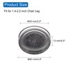 sourcing map 4pcs Rubber Furniture Caster Cups Round Chair Leg