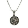 JASKFG Stainless Steel Viking Valknut Pendant Necklace, 50cm Chain
