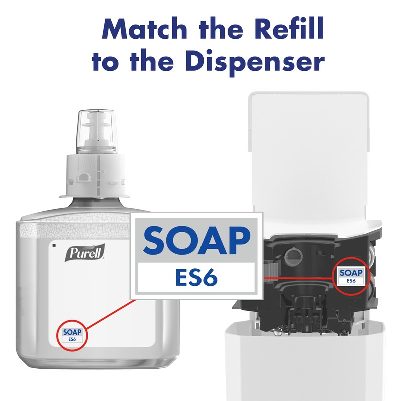 PURELL ES6 Automatic Hand Soap Dispenser, White, Compatible with 1200