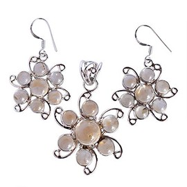 Ravishing Impressions Citrin-Schmuck-Sets für Frauen, Hochzeit, Brautschmuck, Anhänger und Ohrringe für Braut, Brautjungfer, Valentinstag, 9mm, 6mm, 5mm, 4mm, Edelstein Sterling-Silber, Citrin