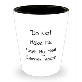 Do Not Make Me Use My Mail Carrier Voice, Mail Carrier Gifts, Birthday Unique Shot Glass, Gifts from Friends, Gifts for Mail Carrier