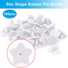 Coufce 100 Pack Star Shape Rubber Pin Backs, Lapel Pin