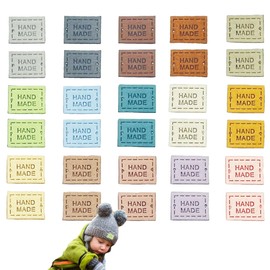 Hayaww Pack of 30 in 15 Colours Love Heart Leather Labels PU Handmade Labels Decor Handmade Label Sewing Tag Label Handmade Labels Patches for Children's Clothing, Hats, Jeans, Bags, DIY Decoration