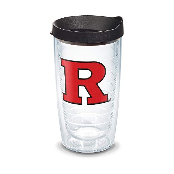 Tervis Made in USA Double Walled Rutgers University Scarlet Knights Insulated Tumbler Cup Keeps Drinks Cold & Hot, 16oz, Primary Logo