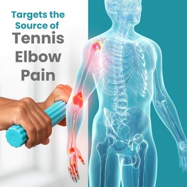 FLEXACOR Flex Therapy Bar, Grip Bar, Exercise Bar, Resistance Bar Used to Rehabilitate Wrist, Forearm and Elbow Conditions, Tennis Elbow, Golfers Elbow