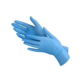 National Allergy Sky Med Disposable Blue Nitrile Gloves - Medium (M) - Box of 100 Individual Gloves - Latex, Vinyl, & Powder Free - Non-Sterile