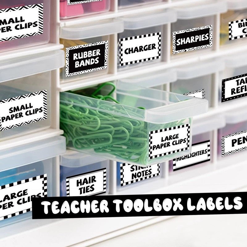 42 Pieces Teacher Toolbox Labels Tool Box Storage Label Classroom