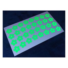 Veloviz Reflective Flower Wheel Rim Vinyl Cargo Bike Motorcycle Stickers Decals - Green