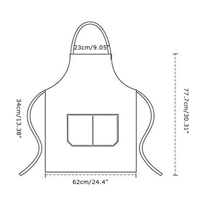 TESIN 12 PCS Plain Color Bib Apron Adult with 2