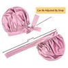 SENGTERM Silk Night Cap Women's Hair Satin Hat Wide Elastic