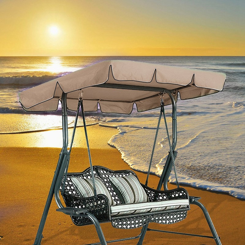 Swing Top Cover Replacement Outdoor Waterproof Dustproof Garden Swing Chair