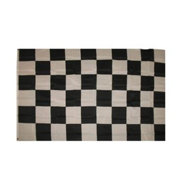 Black and White Checkered 4x6 Foot Flag Banner (150D Super Polyester)