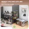 VITEVER Magnetic Spice Rack, 4 Pack, 24 Square Glass Jars