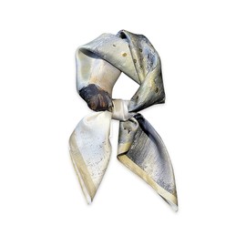 LumiSyne Women's Silk Scarf, Square Scarf, 70 x 70 cm, Artistic Painting Pattern, Lightweight Satin Square Scarf, Multifunctional Neckerchief, Headscarf, Bandana, Headpiece, Hairband, blue girls back