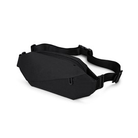 FuninCrea Sling Bag Men's Shoulder Bag Chest Bag with 2 Zip Pockets, Shoulder Bag Men's Small Waterproof Con with Adjustable Strap for Travel, Running, Hiking, Cycling, black