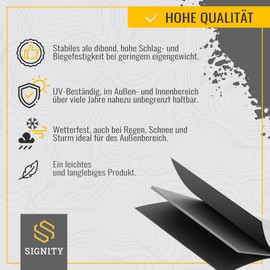 SIGNITY Aluminium Sign Video Surveillance (100 x 60 mm Small) – Aluminium Warning Sign Camera Surveillance – Ideal for Dummy Camera – Aluminium Sign – Warning Video Surveillance for Private Proper