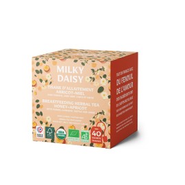 Milky Daisy - Organic Breastfeeding Tea with Apricot-Honey, Fennel, Anise, Caraway, Nettle - 40 Compostable Tea Bags, Digestive and Maternal Comfort