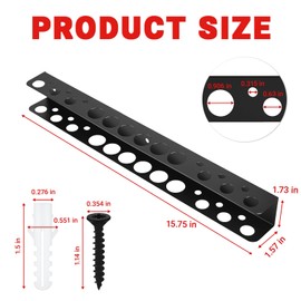 CCAENI Screwdriver Plier Organizer Heavy Duty Wall Mount Tool Storage Rack Screwdriver Organizer Hand Tool Hammer Pliers Storage Rack For Garage Workshop Homes Workshops Sheds，15.75 Inch