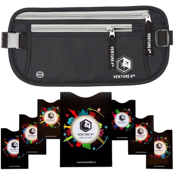 VENTURE 4TH Cinturón de Viaje Anti Robo | Riñonera Portadocumentos