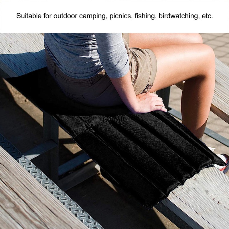 Foldable Seat Cushion Backrest Beach Chair Mat Single Person Portable